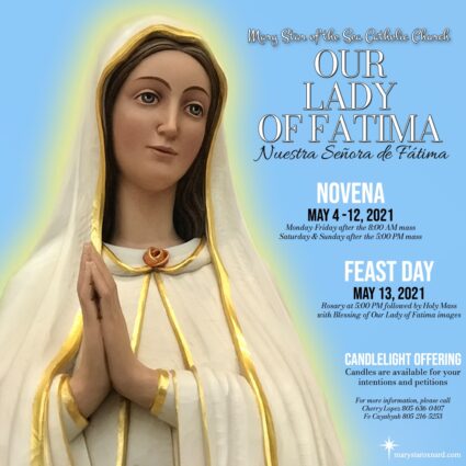 OUR LADY OF FATIMA NOVENA AND FEAST DAY 2021 – MARY, STAR OF THE SEA